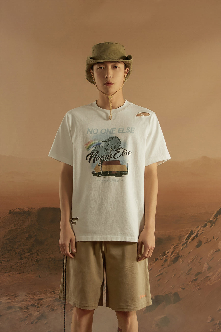 CHUU Printed Boxy T-Shirt