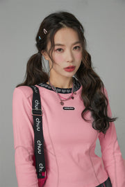 Catch My Glow Heart Collar Cropped T-Shirt