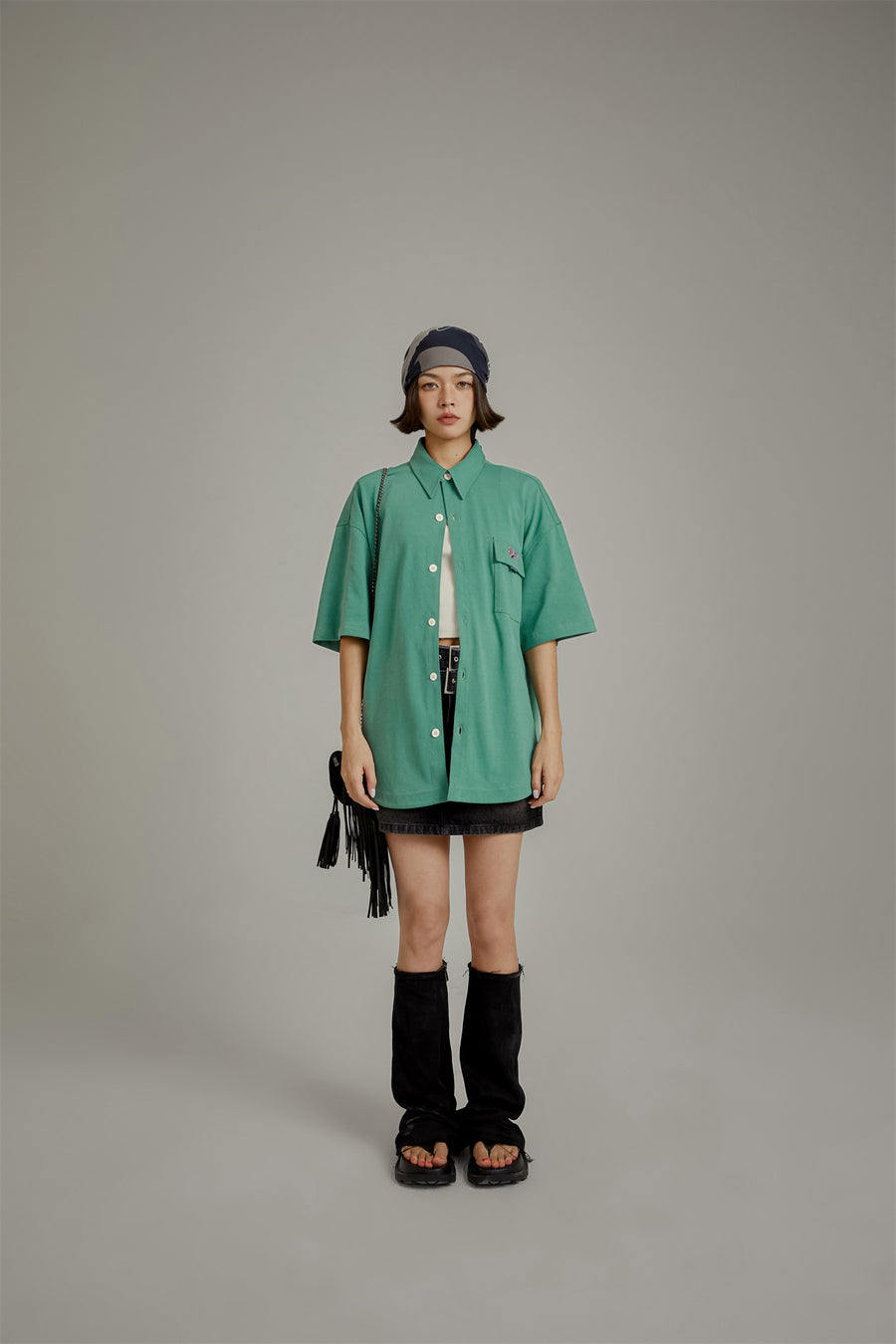 CHUU Embroidered Pocket Shirt