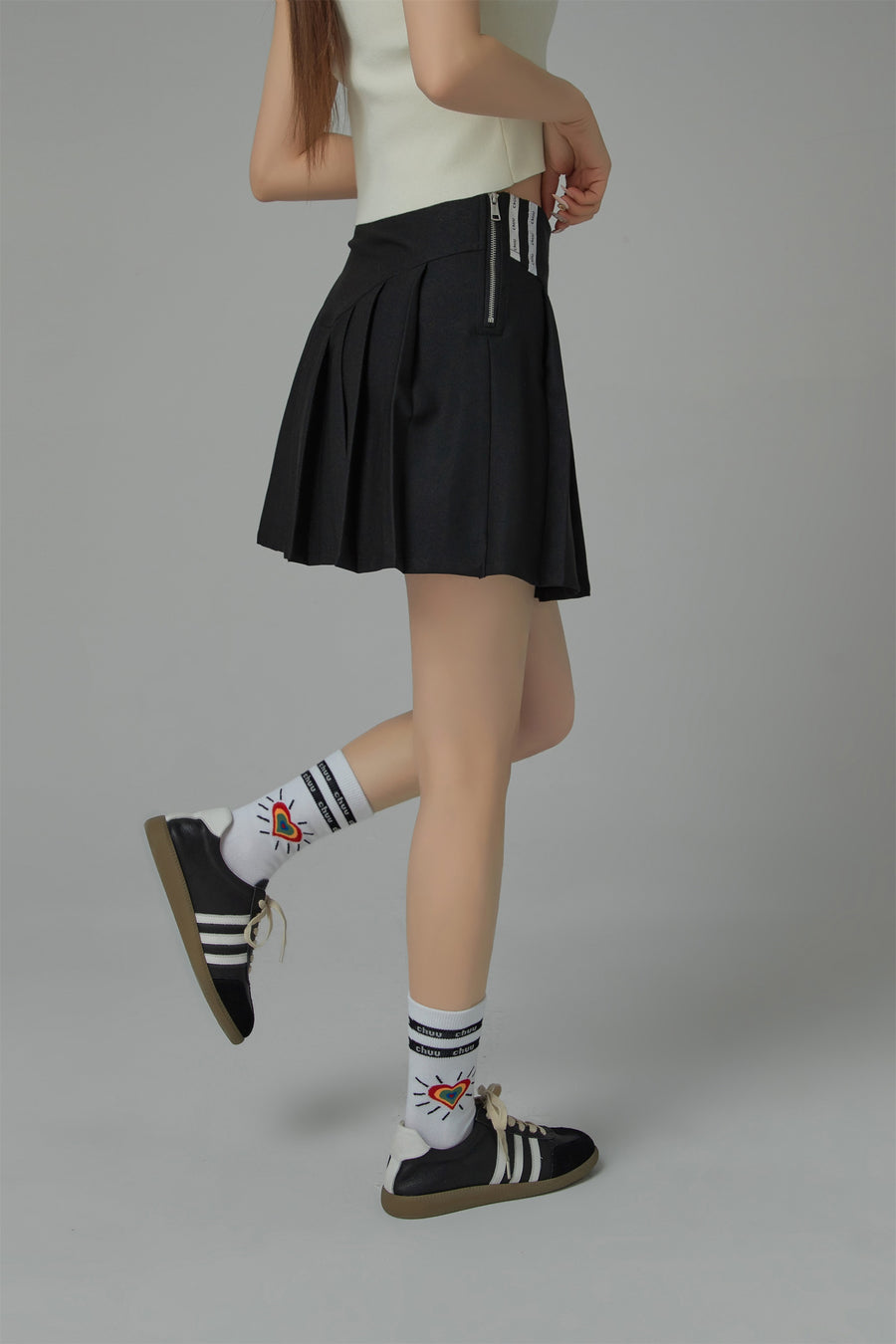 CHUU Pleated Mini Skirt