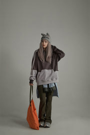 Color Matching Oversize Hoodie