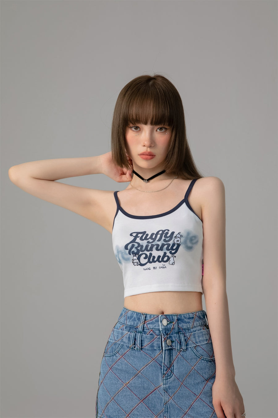 CHUU Bunny Club Cropped Cami Top