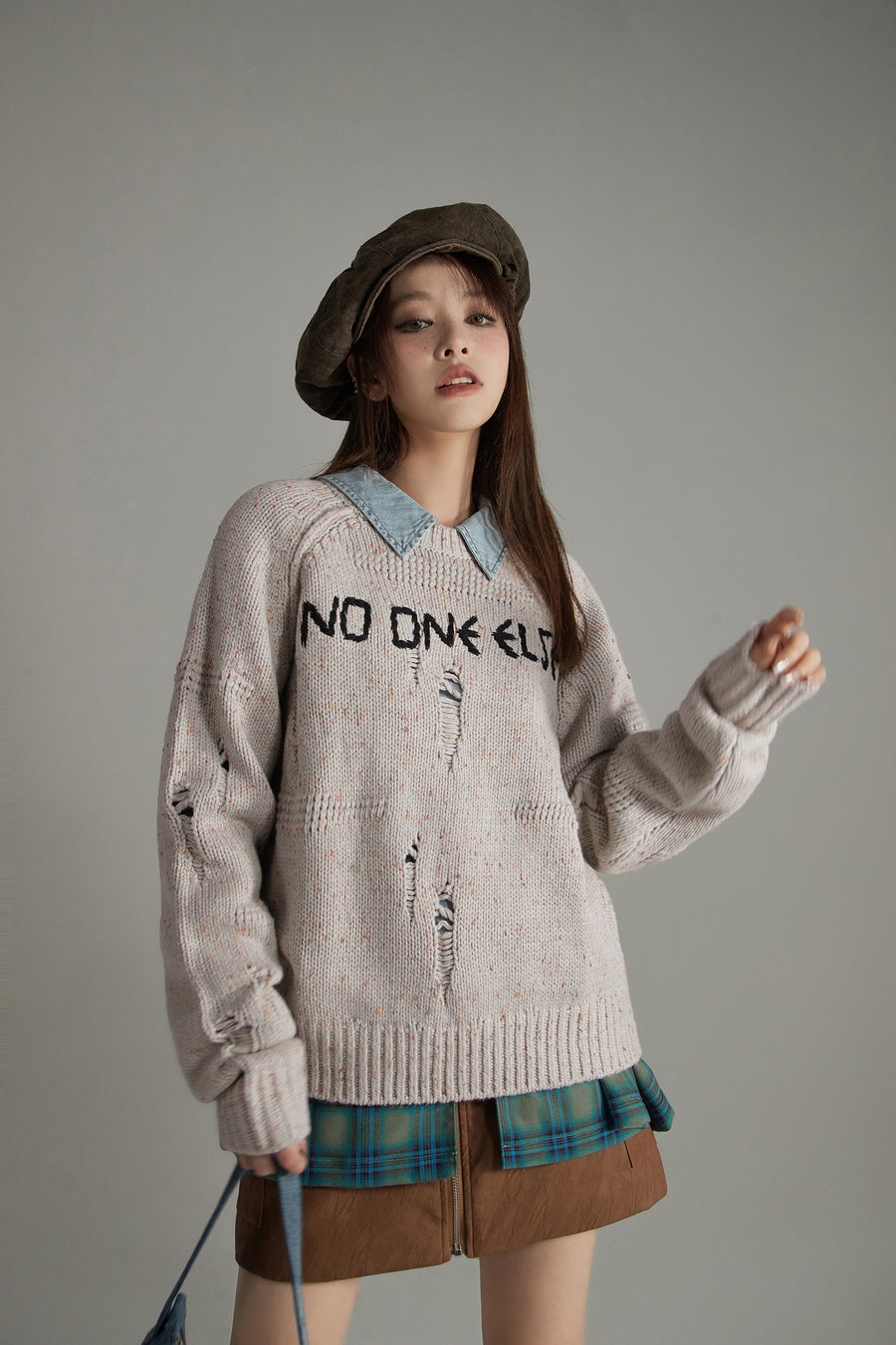 CHUU Raglan Oversize Knit Sweater