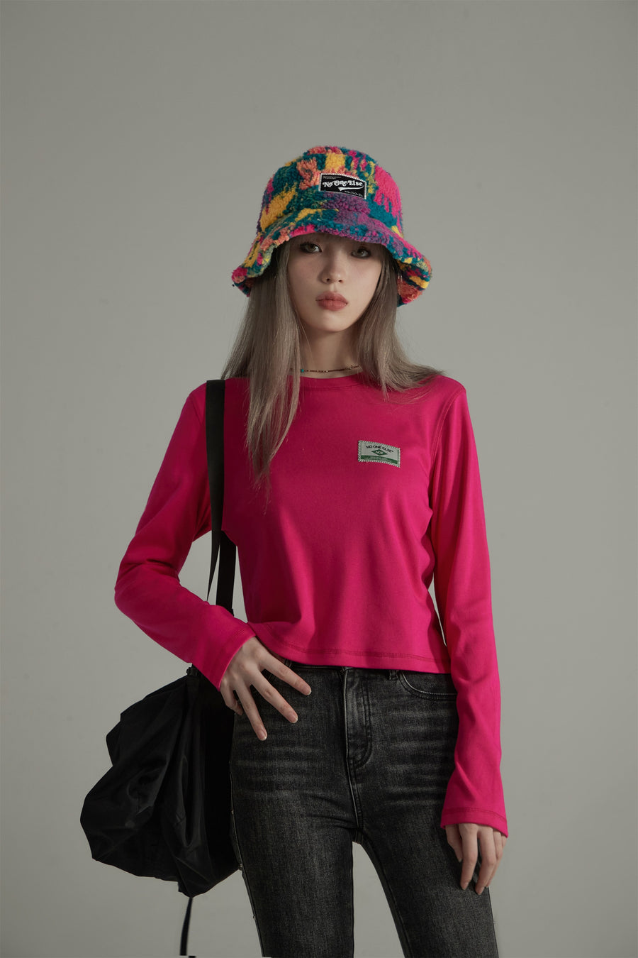 CHUU Camouflage Fleece Bucket Hat