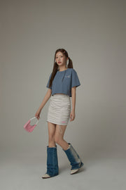 Colored By Chuu Printed Logo Cropped T-Shirt