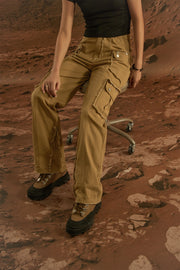 Raw Edge Wide Cargo Pants