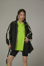 Color Matching Loose Fit Field Jacket