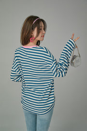 Cheerful Striped Long Sleeve T-Shirt