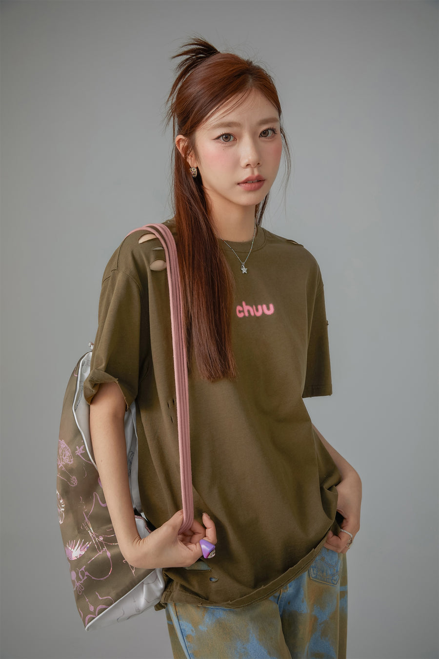 CHUU Distressed Loose Fit T-Shirt