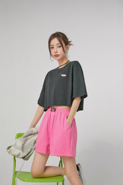 Chuu Logo Overfit Crop T-Shirt