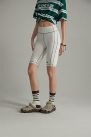 Line Point Biker Shorts