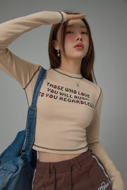 Those Who Love You Cropped Slim T-Shirt