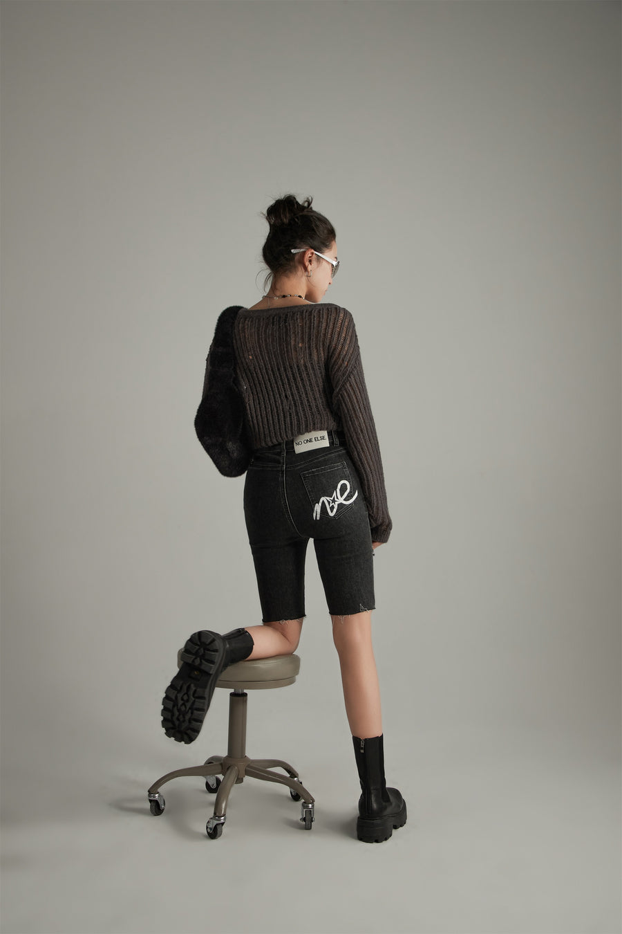 CHUU Ribbed Open Knit Loose Fit Sweater