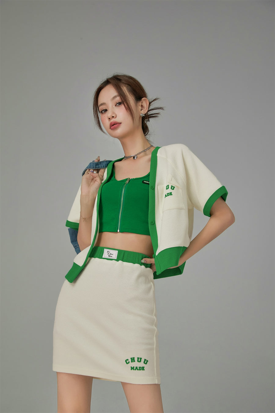 CHUU Chuu Made Waistband Mini Skirt