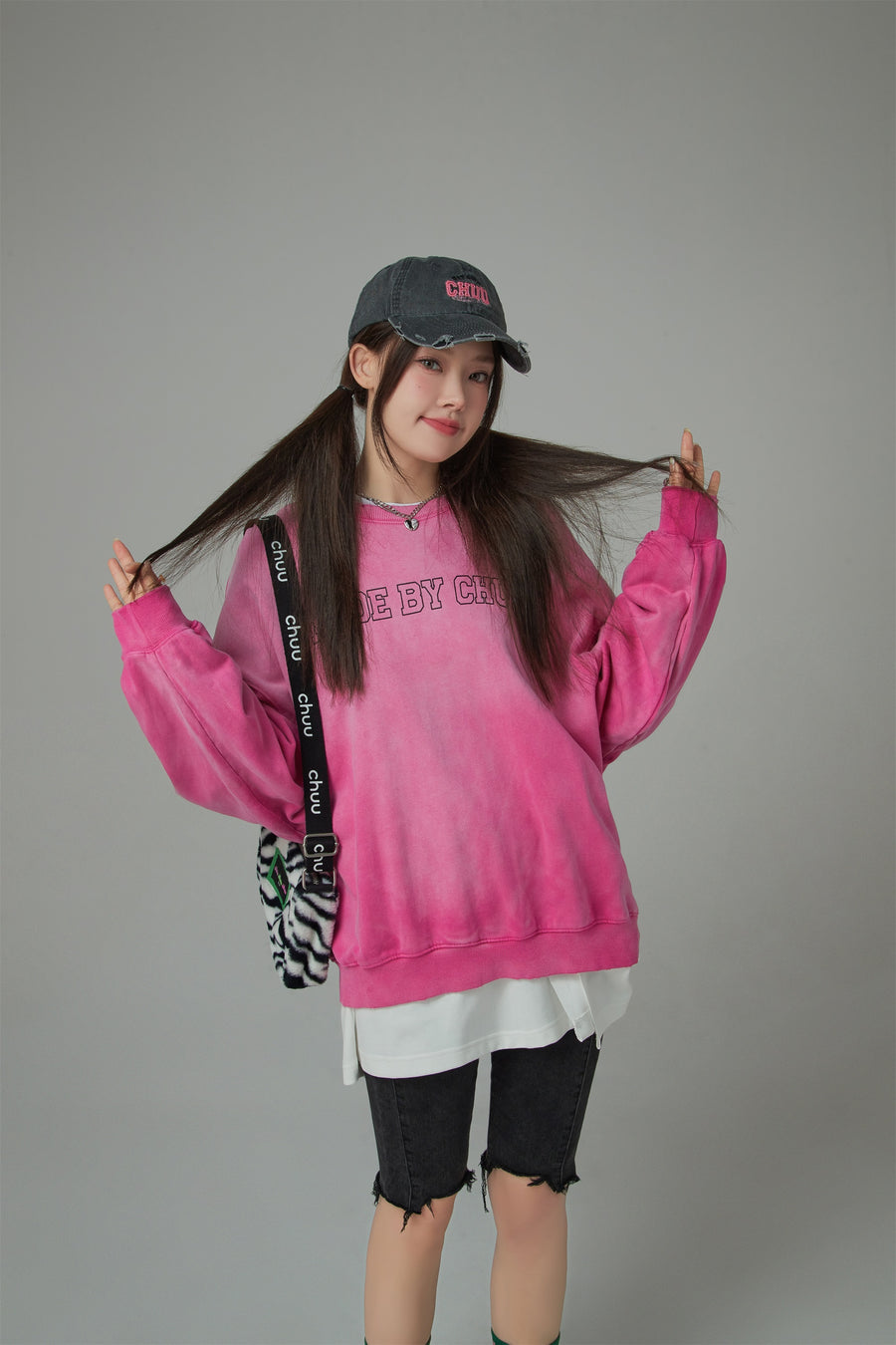 CHUU Light Up My World Printed Loose Fit Sweatshirt