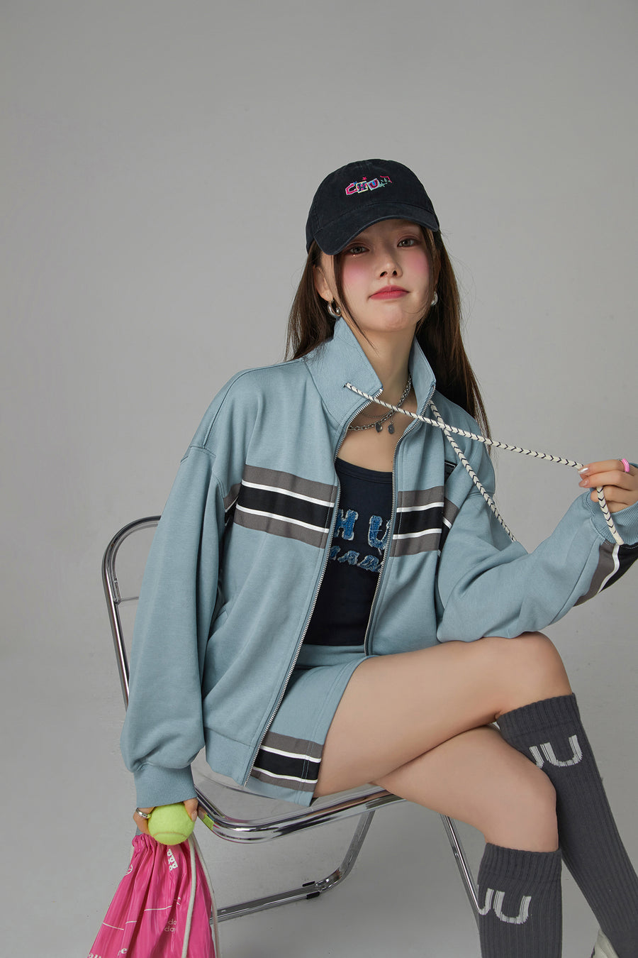 CHUU Through Time Zip-Up Loose-Fit Jacket