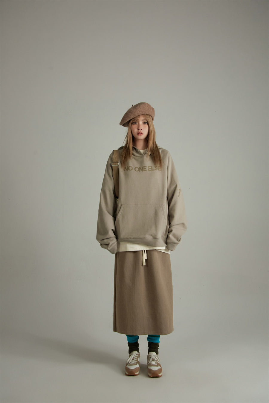 CHUU Cotton Sweatshirt Skirt