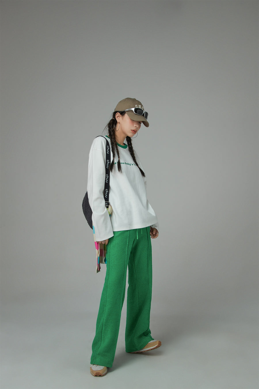 CHUU Sponge Towel Wide Jogger Pants