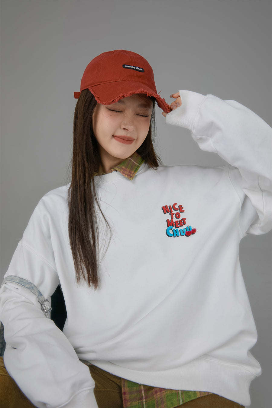 CHUU We Have Met Before Chuu Loose Fit Sweatshirt