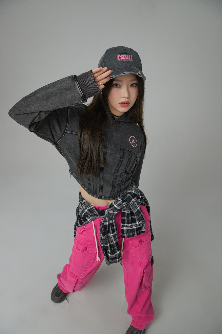 CHUU Chuu Secret Crop Hoodie