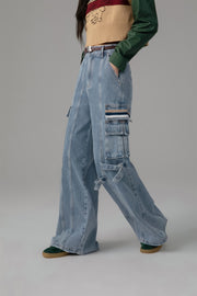 Downside Wide Denim Cargo Pants