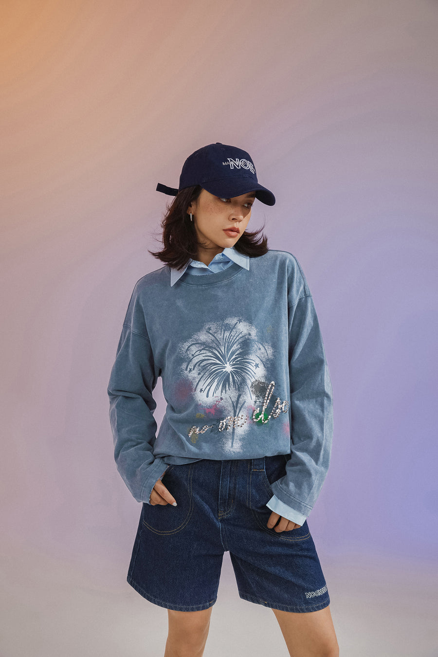 CHUU Fireworks Loose Fit Sweatshirt