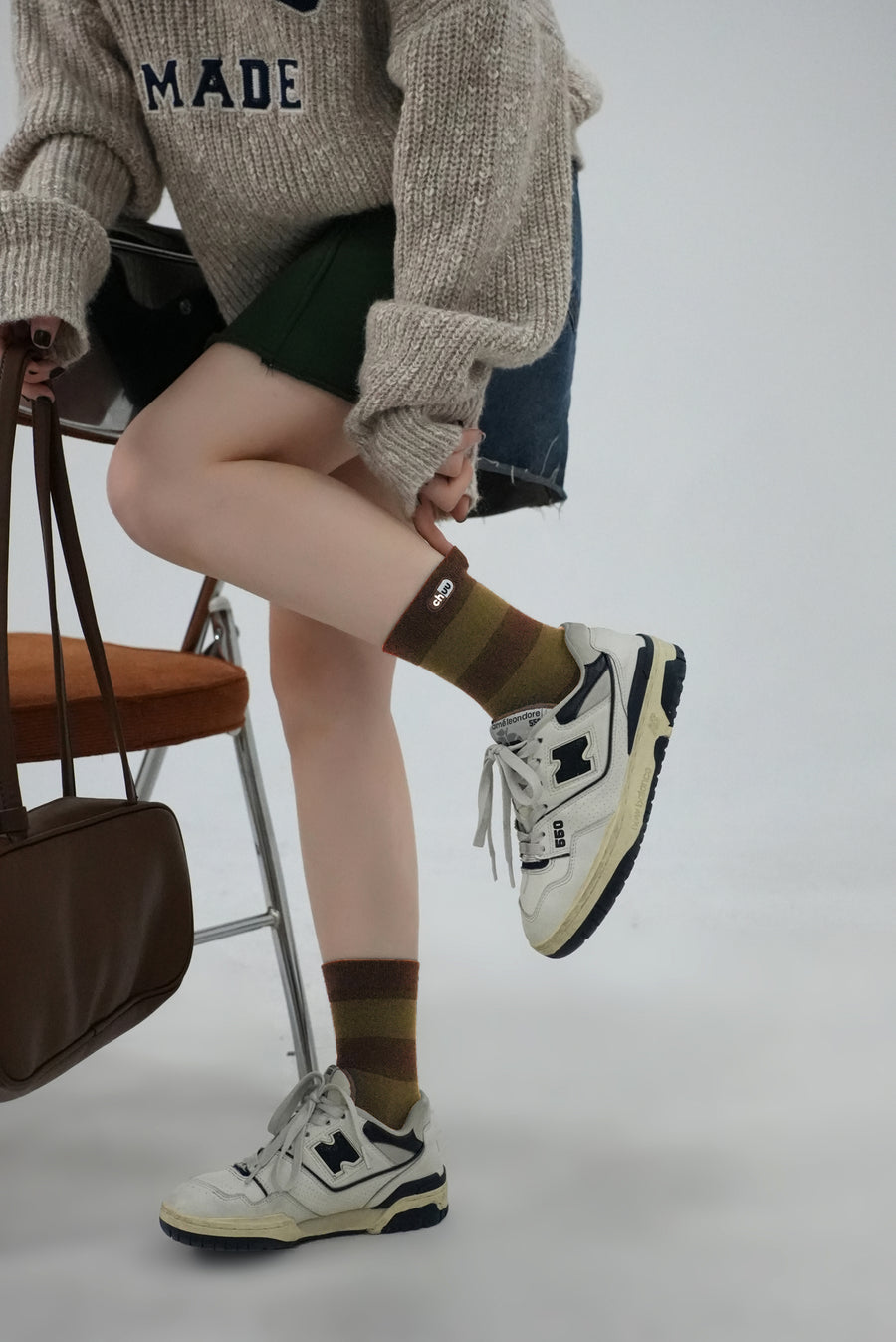 CHUU Taking Control Color Stripe Socks