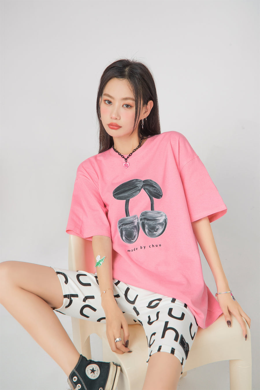 CHUU Cherry Logo Overfit T-Shirt