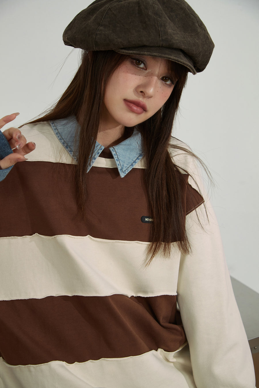 CHUU Stripe Loose Fit T-Shirt