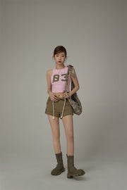 Star Number Slim Sleeveless Top