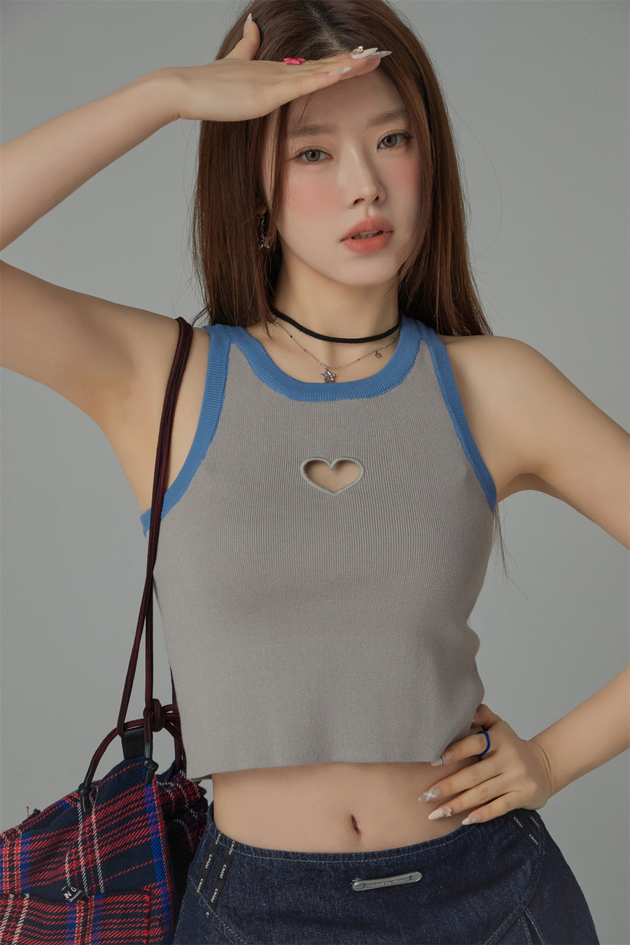 CHUU Heart Colored Sleeveless Shirt