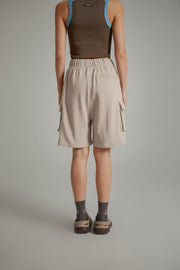 Side Pocket Wide Jogger Shorts