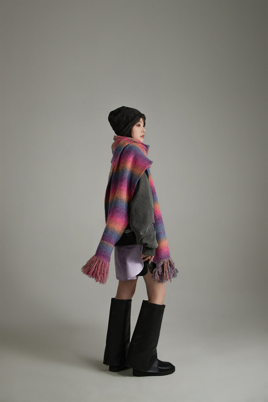 CHUU Gradient Striped Scarf