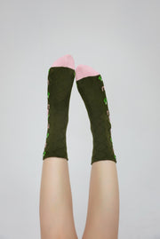 Lovely Fruit And Frog Ankle Socks