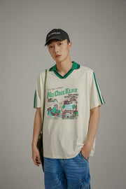 Noe Printed Town Open Collar T-Shirt