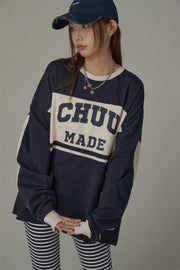 Chuu Made Color Matching Loose Fit T-Shirt