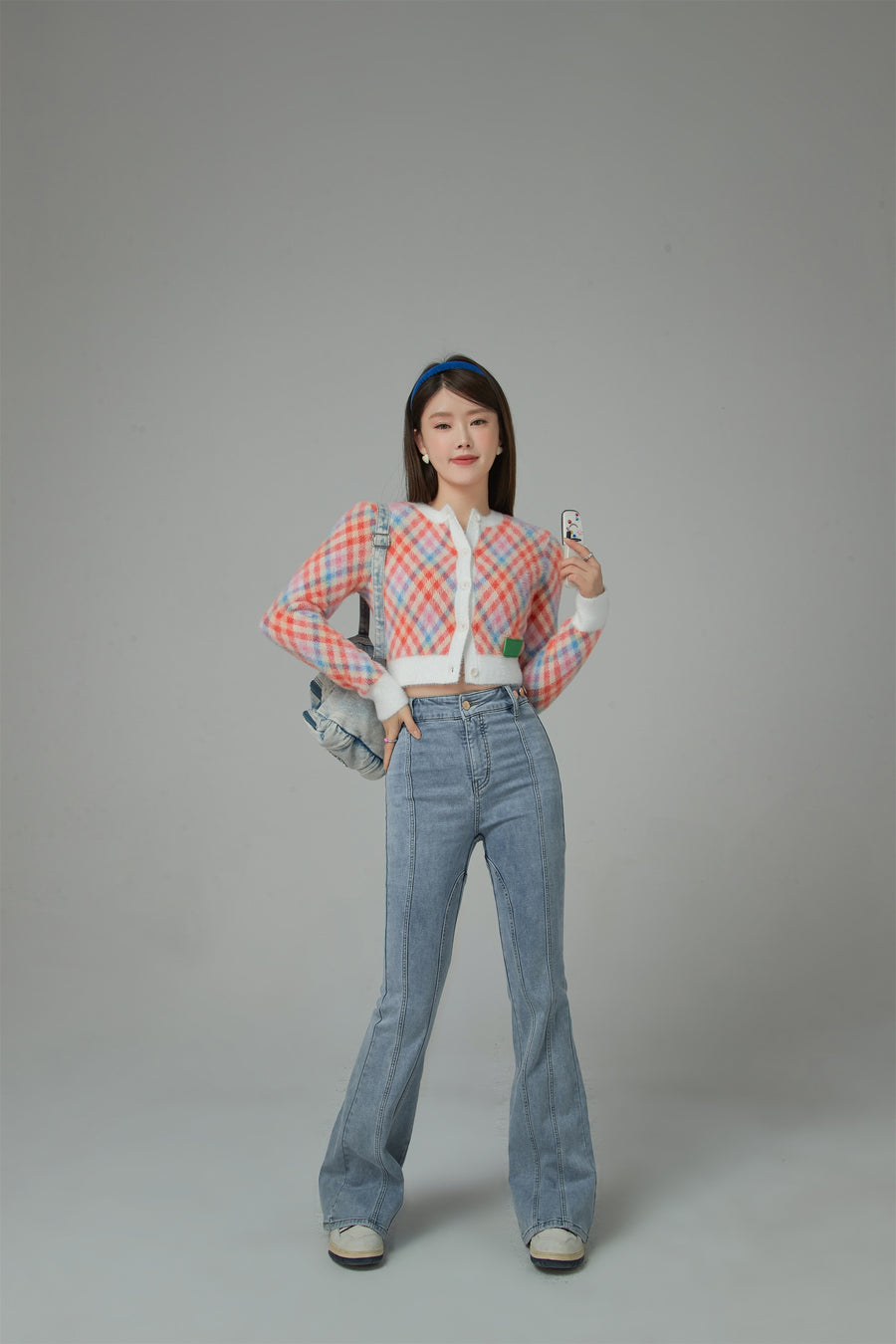 CHUU Standing In Front Of You Slim Bootcut Denim Jeans