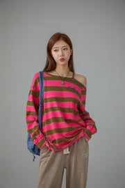 One Off Shoulder Loose Fit T-Shirt