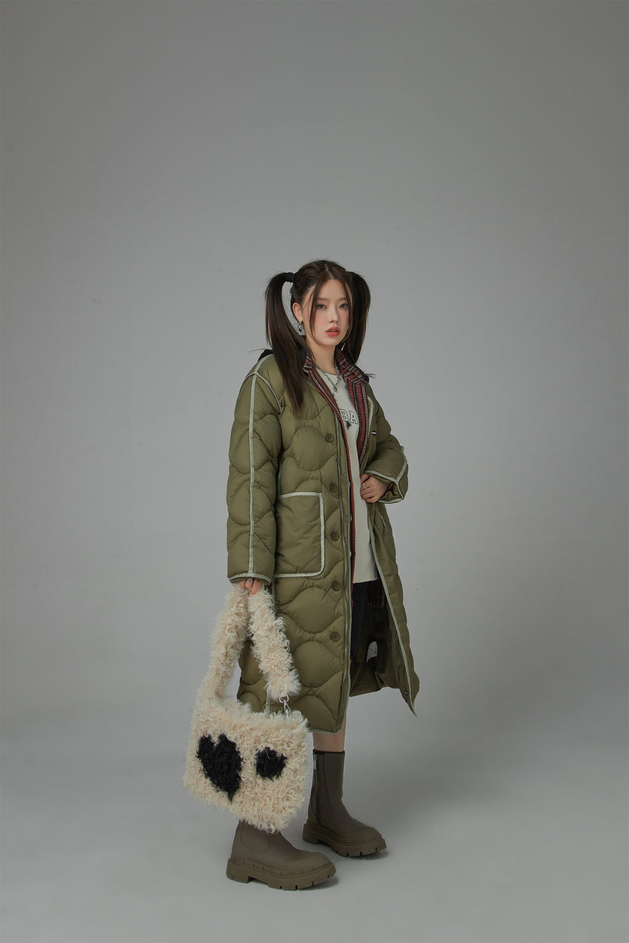 CHUU I Got Up Cozy Quilted Padding Coat