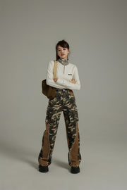 Big Pocket Camo Cargo Straight Pants