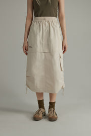 String Shirred Long Skirt