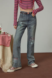 Forever Is A Minute High Waist Boot Cut Denim Jeans