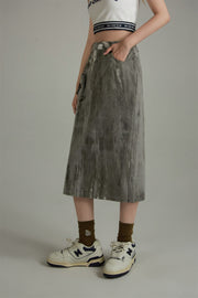 Vintage Washed Long Skirt