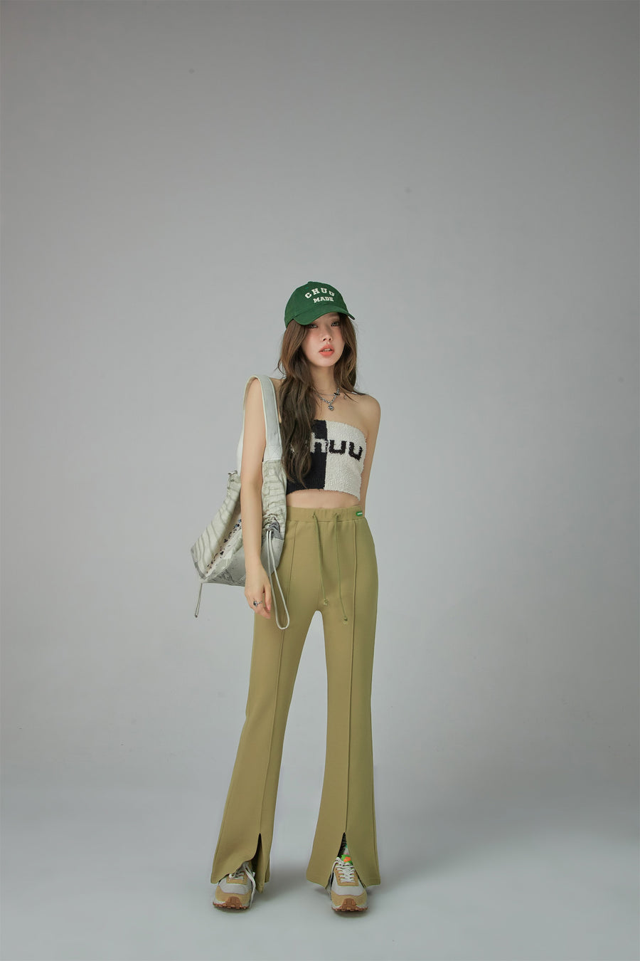 CHUU Bootcut Front Slit Jogger Pants