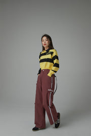 Chuu Lettering Two Way Leg Wide Cargo Pants