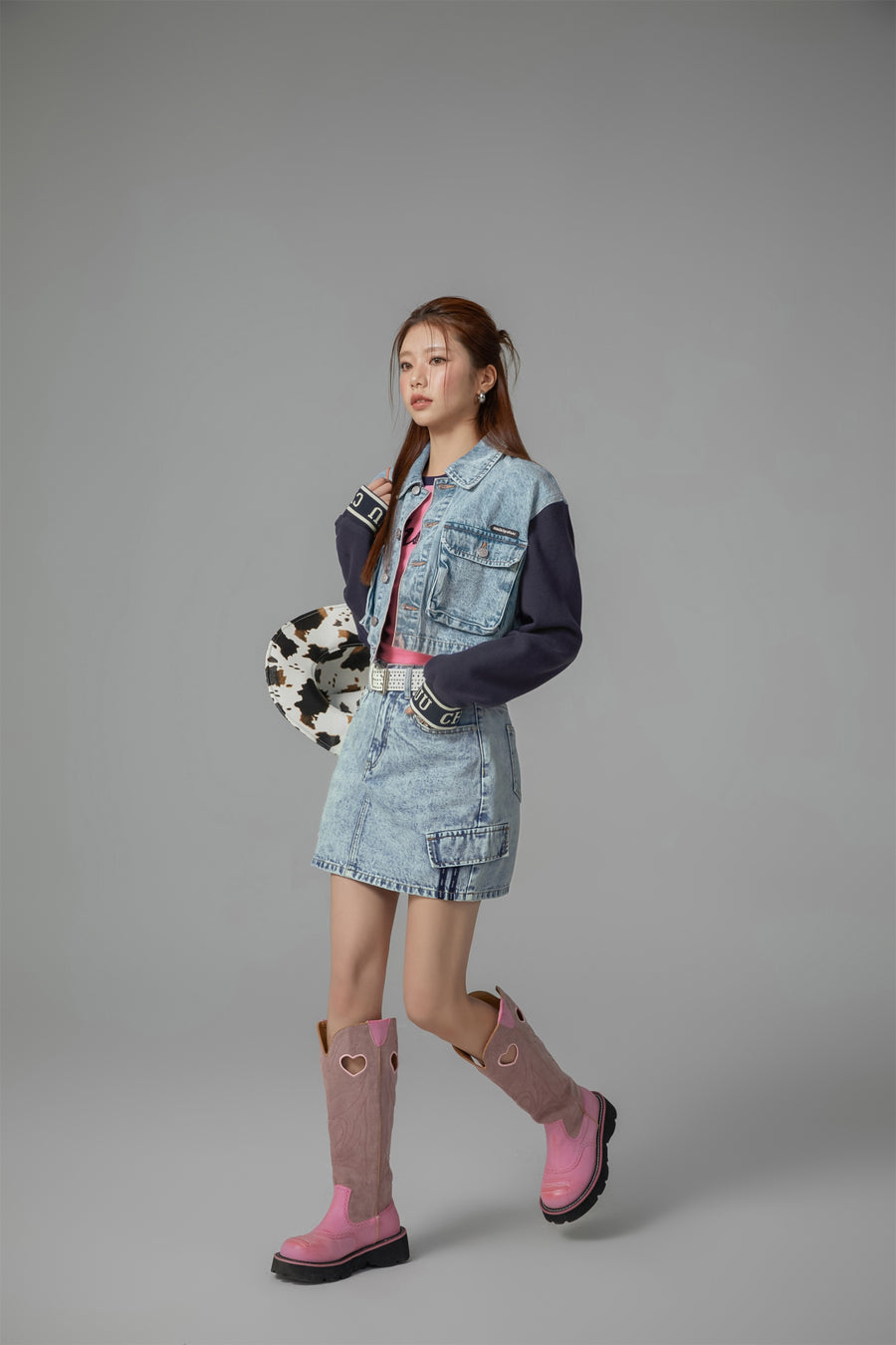 CHUU Denim Mini Skirt