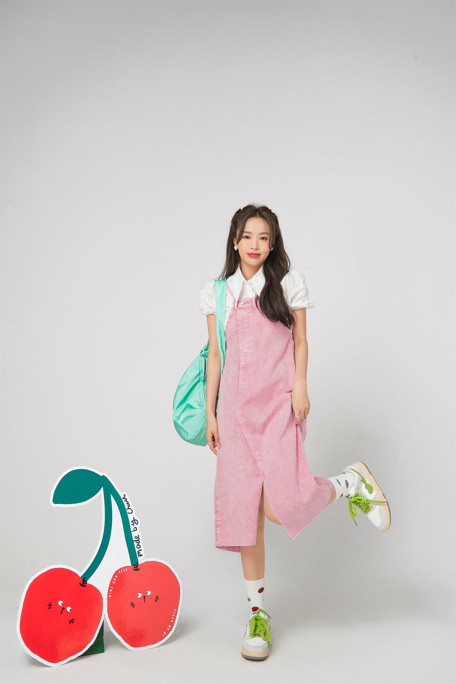 CHUU Temptation To Gossip Overalls Dress