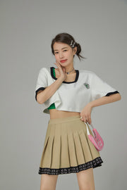 Boat-Neck Loosefit Crop Top