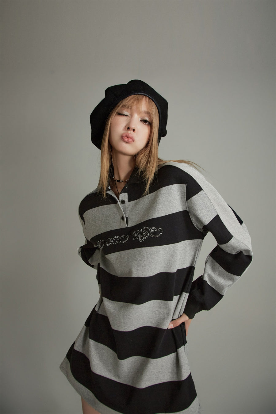 CHUU Striped Loose Fit Dress