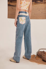 Patchwork Vintage Wide Jeans